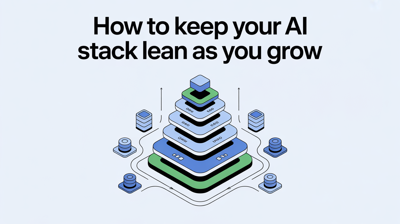 How To Keep Your AI Stack Lean As You Grow